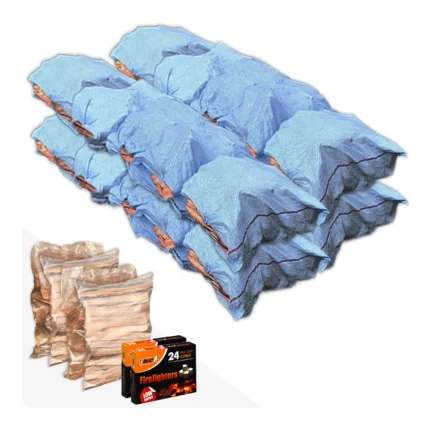 Blue Gum Firewood (25kg) Bulk Bundles - Dry Braai & Heating Wood